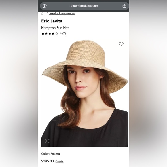 Eric Javits Hampton Squishee Sun Hat In Tan Brown Peanut SPF 50+ - Picture 1 of 3